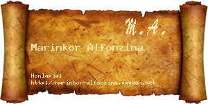Marinkor Alfonzina névjegykártya
